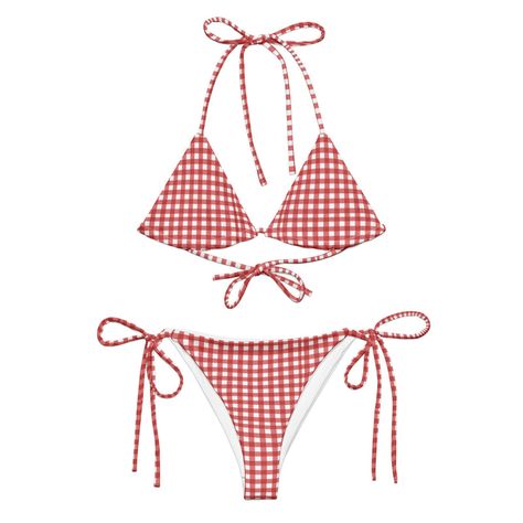 Women's One-Piece Swimsuits | BOHIQ Gingham Pattern, Red Gingham, Women Swimwear, One Piece For Women, Woven Bag, Dress With Cardigan, Swimwear Collection, Art Clothes, Black Stripes