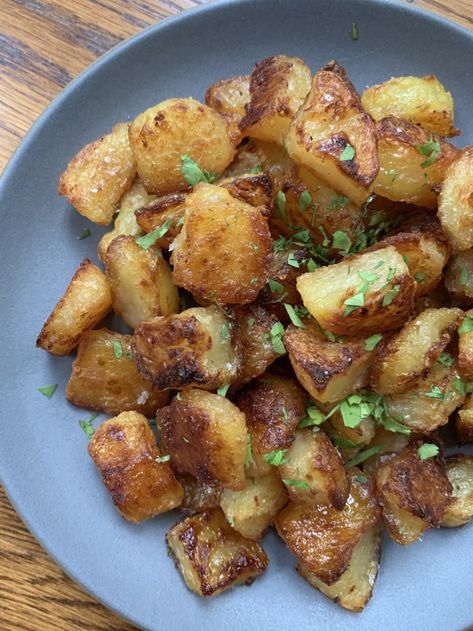 Emily's English Roasted Potatoes English Roasted Potatoes, English Potatoes, Roasted Potato Recipe, English Roast, Roasted Potato, Roasted Potato Recipes, Ina Garten Recipes, Potato Recipe, Crispy Potatoes