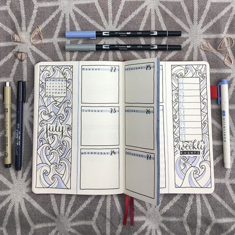 Bullet Journal Weekly Spread Layout, Bujo Weekly Spread, Bullet Journal 2020, Book Reading Journal, Habit Tracker Bullet Journal, Bullet Journal Weekly Spread, Bujo Ideas, Bullet Journal Mood, Bullet Journal Notebook