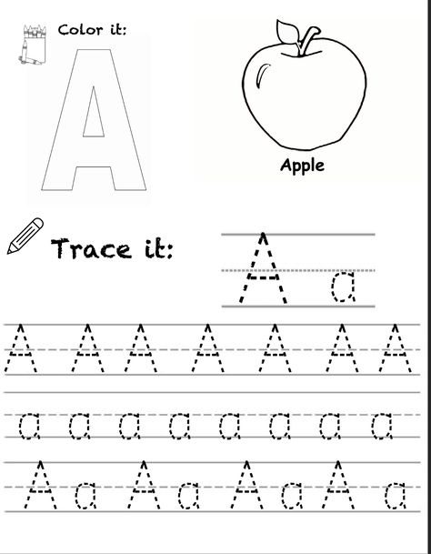 Alphabet Tracing and Identification. Use each page to help your child identify each letter, color an object with the beginning sound of that letter and trace both capital and lower case letters. These may be purchased as a bundle with all 26 letters or singular for each letter. Homeschool Worksheets, Alphabet Worksheets Preschool, Free Kindergarten Worksheets, The Letter A, Beginning Sound, Alphabet Tracing, Letter Z, Alphabet Worksheets, 26 Letters