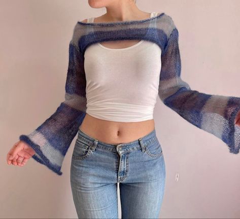 Mohair Bolero, Knitted Bolero, Mohair Jumpers, Crochet Needlework, Knit Shrug, Mohair Knit, Girls Crop Tops, Crochet Shrug, Navy Baby