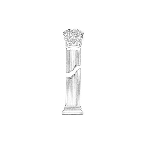 Roman Ruins Tattoo, Roman Columns Tattoo, Greek Pilar Tattoo, Corinthian Column Tattoo, Ionic Column Tattoo, Roman Pillar Tattoo, Greek Pillars Drawing, Roman Column Tattoo, Greek Columns Drawing