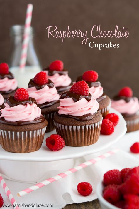 Raspberry Chocolate Cupcakes Baking Valentines, Raspberry Cream Cheese Frosting, Chocolate Raspberry Cupcakes, Raspberry Cream Cheese, Ideas Cupcakes, Mini Torte, Raspberry Chocolate, Raspberry Cream, Valentine Day Cupcakes