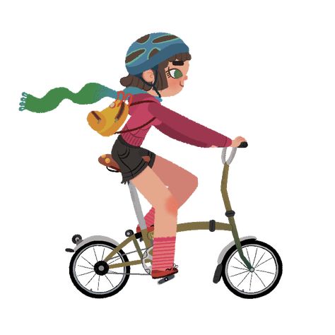 🌞Let’s ride bike! 🌞 on Behance Riding Bike Animation, Riding Bike Reference, Bicycle Animation, Bike Animation, Anime Bike, Hearts Gif, Jumping Gif, Bike Accident, Bicycle Illustration