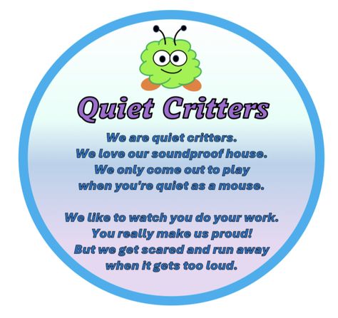 Label for jar of Quiet Critters - Copyright Chandra Fradette Quiet Critters, Jar Labels, Sound Proofing