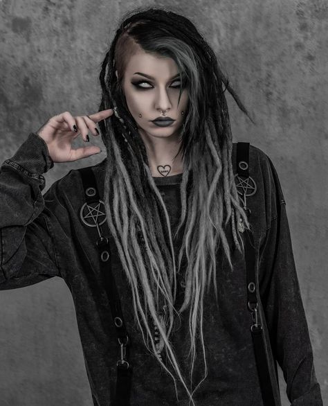 Caro Linski on Instagram: “Let's eliminate Valentine's day and have a second Halloween instead. Who's in? 🖤💀🖤 Badass sweatshirt from @killstar 🖤  #killstar…” Heavy Metal Hairstyles, Army Girl Halloween Costume, Metal Hairstyles, Ham And Cheese Croissant, Create Your Own Avatar, Cheese Croissant, Heavy Metal Girl, Beautiful Ruins, Gothic Hairstyles