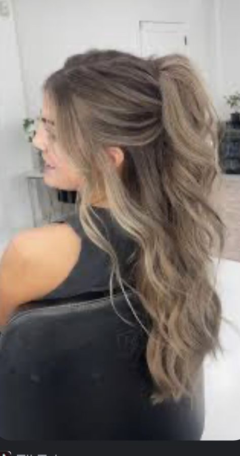 Up Hairstyles For Prom, Cute Up Hairstyles, Prom Hair Up, Bridesmaid Hair Inspo, Half Up Hairstyles, Bridal Hair Half Up, Bridemaids Hairstyles, Cute Prom Hairstyles, Volumizing Mousse