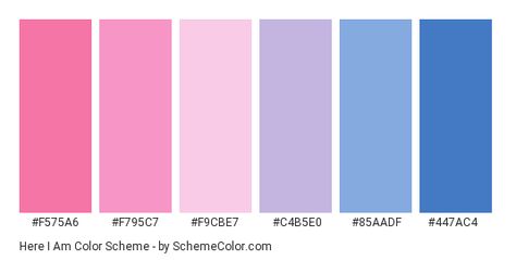 Here I Am Color Scheme » Blue » SchemeColor.com Blue To Pink Color Palette, Pink Purple Blue Color Scheme, Pink Purple Blue Colour Palette, Pink Blue Pallette, Pink Purple Blue Palette, Pink And Blue Palette Colour Schemes, Pink Blue Color Scheme, Blue Pink Purple Color Palette, Preppy Color Scheme