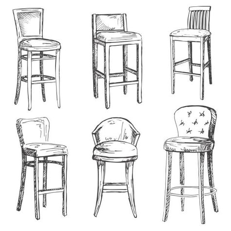 Stool Sketch, Kitchen Stools, Ghost Chair, Bar Stool, Sketch, Google Search, Bar, Furniture, Home Decor