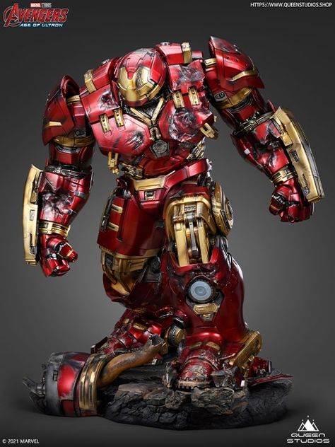 Hulk Buster, Marvel Statues, Nfl Football Art, Iron Man Suit, Marvel Collectibles, Iron Man Armor, Marvel Action Figures, Dc Comics Characters, Marvel Iron Man