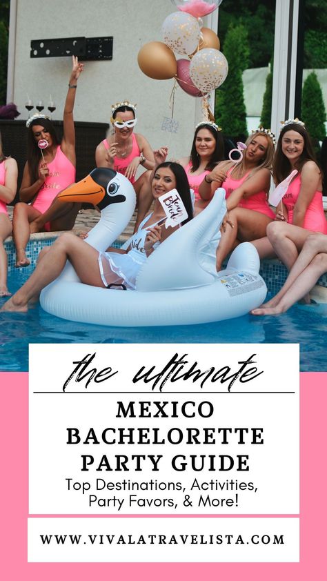 Plan the ultimate bachelorette party in Mexico with my exclusive guide. From beach clubs in Cancun to tequila tasting in Cabo, discover the best destinations and activities for a memorable celebration. Bachelorette Mexico Ideas, Cancun Bachelorette Party Theme, Mexico Bachelorette Party Themes, Mexico Bachelorette Party Favors, Bachelorette Party Mexico, Cancun Bachelorette Party, Cancun Bachelorette, Party In Mexico, Mexico Bachelorette Party