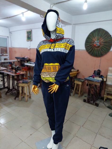 Ankara Hoodie, Denim Fashion Outfits, Patched Hoodie, African Apparel, Ankara Design, Ankara Skirt And Blouse, African Shirts For Men, Ankara Designs, African Print Dress Ankara