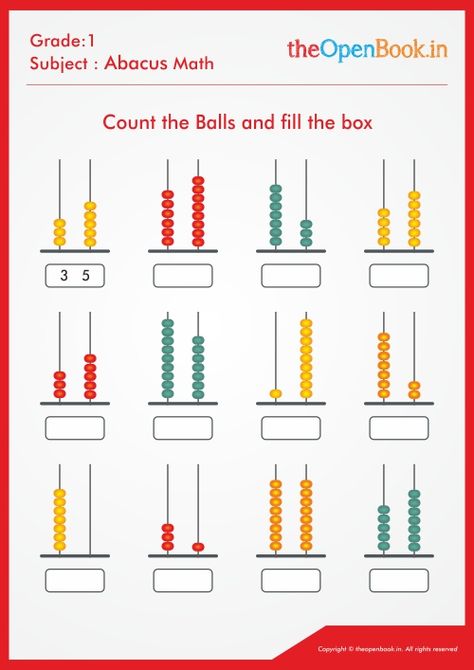 Count the Balls and fill the box 01 Maths Activity For Class 1, Kindergarten Math Worksheets Addition, Maths Worksheet, Abacus Math, Kindergarten Math Worksheets Free, Math Addition Worksheets, First Grade Math Worksheets, Base Ten Blocks, Maths Worksheets