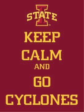 Keep calm and GO CYCLONES! Iowa State Cyclones Football, Isu Cyclones, Happy Birthday Wishes Messages, Iowa State University, Iowa State Cyclones, Keep Calm Quotes, Calm Quotes, Kansas State, Memorable Quotes