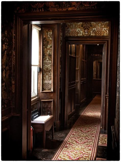 Old English Manor, Dark Academia Home, Manor Interior, Goth Cottage, Victorian Manor, Victorian Interiors, Victorian Mansions, Mansion Interior, Gothic House