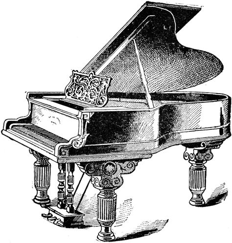 Piano | ClipArt ETC Cartoon Piano, Piano Tattoo, Music Sketch, Piano Art, Clip Art Free, Piano Notes, Persian Art Painting, Antique Picture Frames, Music Drawings