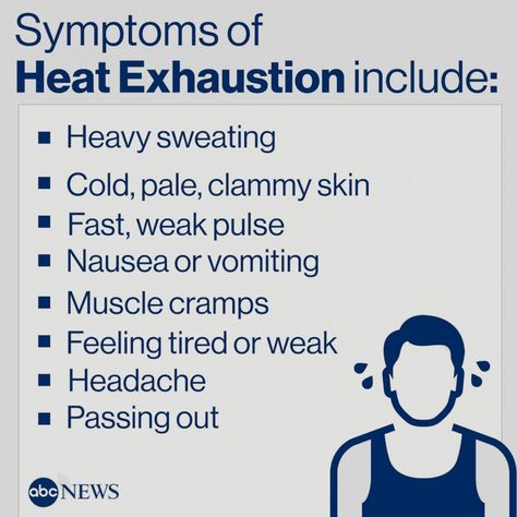 Heat stroke vs. heat exhaustion: Extreme heat safety tips Heat Safety, Heavy Sweating, Heat Exhaustion, Heat Index, Stomach Cramps, Poor Circulation, Extreme Heat, Good Morning America, The Pacific Northwest