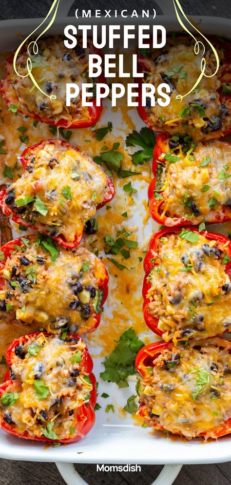 Mexican Stuffed Bell Peppers are a fiesta in your mouth! The vibrant colors of this dish will pull you in, but the flavors will make you stay. Mexican Stuffed Bell Peppers, Stuffed Bell Peppers Recipe, Lasagna Stuffed Peppers, Mexican Stuffed Peppers, Cheesesteak Stuffed Peppers, Low Carb Lasagna, Avocado Spread, Bell Pepper Recipes, Mexican Cheese