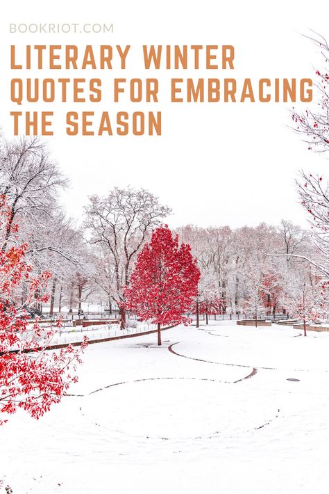 Great quotes about winter to help you embrace the season. winter quotes | quotes about winter | quote lists Winter Reading Quotes, Quotes About Red, Quotes By Writers, Quotes About Winter, Quotes From Childrens Books, Quotes From Movies, Winter Quote, Snow Quotes, Red Quotes