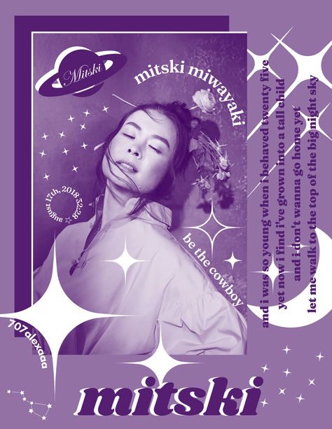 mitski be the cowboy poster by 707alexaaa Be The Cowboy, Mitski Polaroid Poster, Mitski Music Poster, Mitski Song Poster, Mitski Retro Poster, Mitski Be The Cowboy Poster, Mitski Poster, Mitski Themed Wallpaper, Mitski Purple