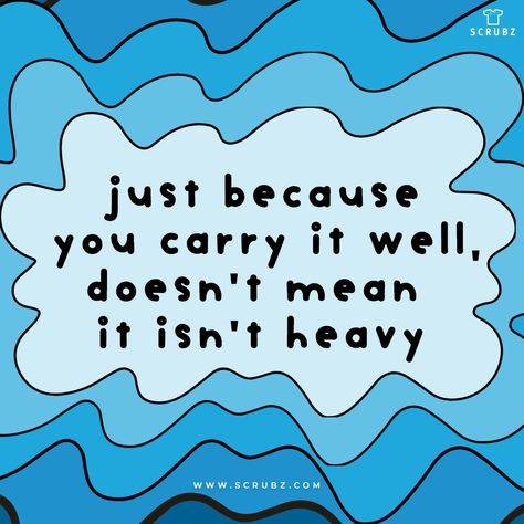 Just because you carry it well, doesn’t mean it’s not heavy. 💙✨ #Scrubz #HealthcareHeroes #NurseLife #DoctorStyle #MedicalProfessionals #Confidence #HealthcareFashion #Scrubs #Nursing #uniforms Scrubs Nursing Uniforms, Scrubs Nursing, Scrub Sets, Mean It, Healthcare System, Nurse Life, Medical Professionals, Just Because, Scrubs