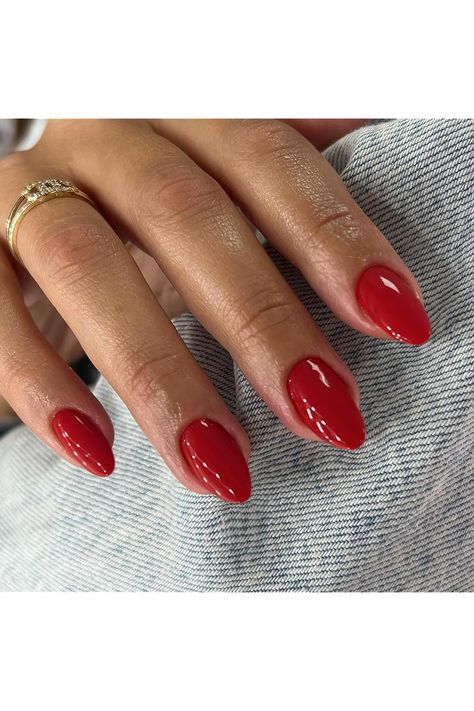 Red Press On Nails Short Almond,KQueenest Thick Acrylic Nails Press Ons,Short Oval Nails Glue on,Natural Round Fake Nails,One Color Gel Full Cover Stick On Nails Set For Tiny Average Wide Nail Beds Thick Acrylic Nails, Wide Nail Beds, Nails One Color, Round Fake Nails, Red Fake Nails, Round Shaped Nails, Red Press On Nails, Short Oval Nails, Nails Press Ons