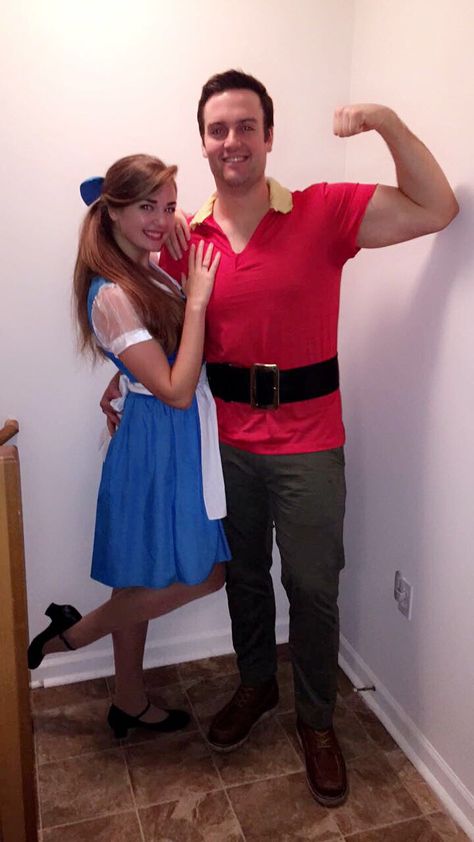 Beast Costume Beauty And The Beast, Belle And Gaston Costume, Beauty And The Beast Couples Costume, Belle And Beast Costume, Disney Bounding Couples, Couples Costumes Disney, Partner Costume, Diy Beauty And The Beast Costumes, Gaston Costume