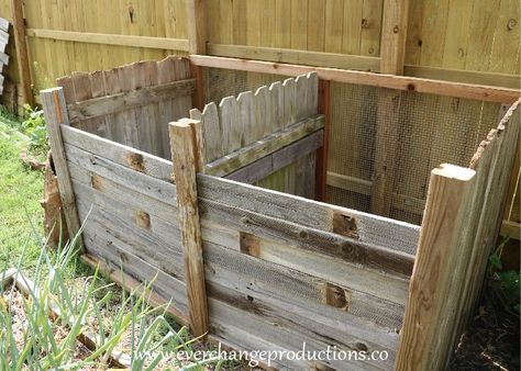 Building a compost bin is the first real step to composting. Up until now, you’ve probably studied the benefits of composting, how to compost, compost bin options, what to compost,  but now the real fun begins. Today we’ll show you how to reuse fence  panels or other scrap lumber you have to make a sturdy compost bin that  will last years to come.Our privacy fence started falling over, so when we replaced it, we kept  the best parts of the fence for our compost bin. You should use the… Repurposed Fence Panels, Repurposed Fence, Composting Ideas, Helping Nature, Old Fence Boards, Composting 101, Compost Bins, Fence Pickets, Black Fence