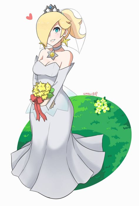 Happy Birthday Rosalina! by SarukaiWolf Rosalina Wedding Dress, Harmonie Mario, Super Mario Princess, Nintendo Princess, Super Mario Galaxy, Gameboy Color, Princess Daisy, Mario Games, Mario Nintendo