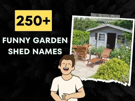 250+ Funny Garden Shed Names - Add Whimsy to Your Yard She Shed Names Ideas, She Shed Names, Funny She Shed Names, Kids Shed, Greenhouse Shed, Outdoor Sheds, Backyard Inspo, She Sheds, Potting Shed