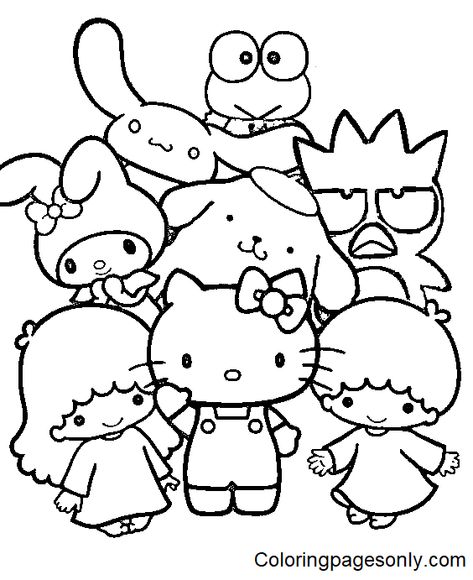 Bring your favorite Sanrio characters to life with these free printable coloring pages! Perfect for kids of all ages, these pages are a fun and creative way to spend a rainy day.
 
 
 
 Download your free Sanrio coloring pages today!
 
 #sanrio #coloringpages #free #printable #kids #art Sanrio Characters Coloring Pages Free Printable, Sanrio Characters Coloring Pages, Sanrio Coloring, Hello Kitty Colouring Pages, Corak Menjahit, Family Coloring Pages, Space Coloring Pages, Karakter Sanrio, Hello Kitty Coloring