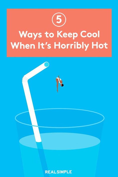 5 Ways to Keep Cool When It’s Horribly Hot | Health experts and dermatologists share how to keep cool this summer and help beat the heat throughout the day and night. Plus, many of these cooling tips are free and require a little creativity. #workingout #healthyhabits #workingouttips #realsimple #wellnesstips Ways To Stay Cool In The Heat, How To Cool Down Body Heat, How To Stay Cool In The Heat, Sleep Habits, Healthy Sleep Habits, Dream Summer, Quality Sleep, Preventative Health, Body Pain