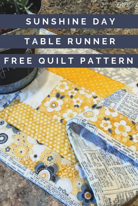 This simple table runner tutorial is a charming way to add a pop of bright color to your kitchen or dining room table, and uses the classic log cabin block for the basis of its design. Patterns For Table Runners Free, Free Table Runner Patterns Simple, Log Cottage Table Runner, Table Runners Using Charm Packs, Free Table Runner Quilt Patterns Simple, Log Cabin Table Runner Free Pattern, Charm Pack Table Runner Pattern Free, Simple Table Runner Pattern, Quilt Table Runner Patterns Free