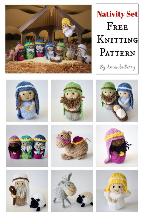 Christmas Toy Knitting Patterns, Breakfast Kids, Christmas Knits, Christmas Knitting Projects, Knitted Christmas Decorations, Knitted Dolls Free, Christmas Knitting Patterns Free, Miniature Knitting, Knitted Doll Patterns