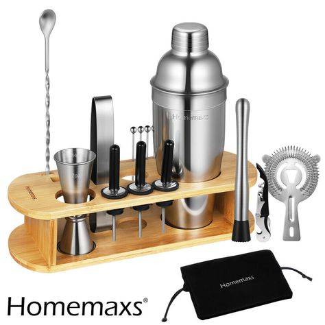 Cocktail Maker, Cocktail Shaker Set, Bar Spoon, Cocktail Set, Cocktail Shakers, Stainless Steel Bar, Cocktail Making, Making Tools, Cocktail Shaker