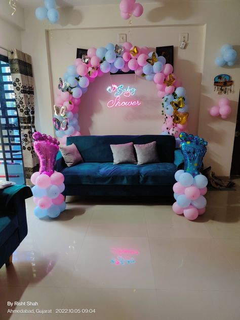 Indian Birthday Decorations At Home, Mom To Be Decoration Ideas, Baby Welcome Decoration Home Indian, Godbharai Decoration, Baloon Decoration Idea At Home, Simple Baby Shower Ideas At Home, Balloon Decoration Ideas At Home, Baby Welcome Decoration Home, Baby Shower Decorations At Home