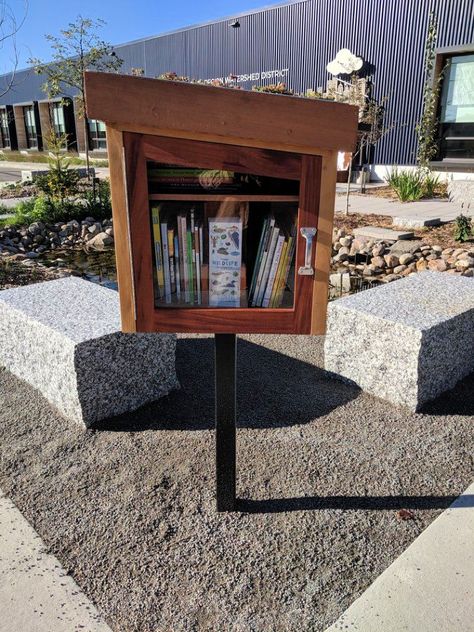 Diy Little Free Library, Small Bookshelf Ideas, Diy Bookshelf Plans, Mini Shed, Little Free Library Plans, Green Roof Garden, Library Plan, Deco Paint, Lending Library