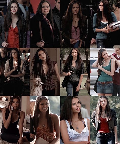 Modeling Class Outfit, Vampire Diaries Wardrobe, Elana Vampire Diaries Outfit, Elena Gilbert Black Dress, Vampire Diaries Style Inspired Outfits, The Vampire Diaries Aesthetic Outfits, Elena Inspired Outfits, Bonnie Vampire Diaries Outfits, Tvd Clothes Inspired Outfits