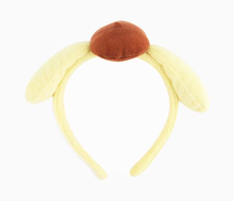 Pompompurin Plush Headband: Brown Beret Pompompurin Plush, Quirky Hair, Hello Kitty Keroppi, Plush Headband, Brown Beret, Pompom Purin, Sanrio Danshi, Friends Jewelry, Headwear Fashion