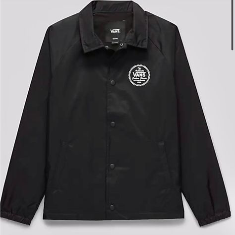 VANS black wind breaker coat jacket skater boys unisex girls size youth large Skater Boys, Mens Casual Dress Outfits, Mens Casual Dress, Vans Black, Skater Style, Wind Breaker, Mens Casual, Casual Dress, Coats Jackets