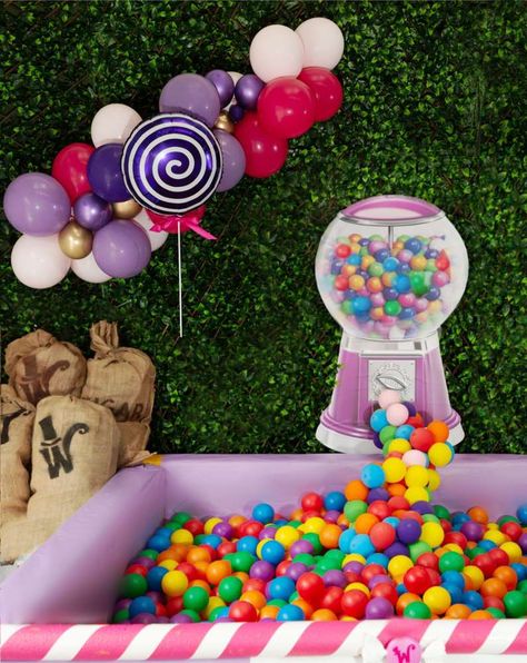 Wonka Birthday Party Ideas, Willy Wonka Birthday Party, Wonka Birthday Party, Willy Wonka Halloween, Chocolate Factory Party, Charlie Chocolate Factory, Wonka Chocolate Factory, Willy Wonka Party, Wonka Chocolate