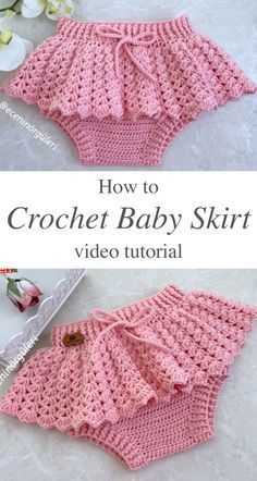 Baby Skirt Pattern, Crochet Baby Bloomers, Crochet Baby Skirt, Crochet Baby Dress Free Pattern, Crochet Baby Projects, Crochet Diaper Cover, Crochet Baby Girl Dress, Crochet Baby Dress Pattern, Crochet Toddler