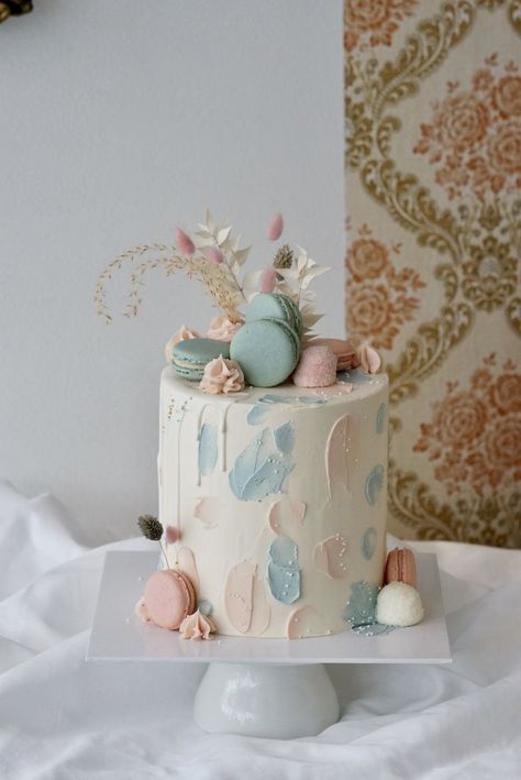 Modern Gender Reveal Cake, Gender Reveal Cake Buttercream, Gender Reveal Cake Neutral, Gender Torte, Boho Gender Reveal Cake, Pastel Gender Reveal Party, Neutral Gender Reveal Cake, Gender Reveal Torte, Simple Gender Reveal Cake