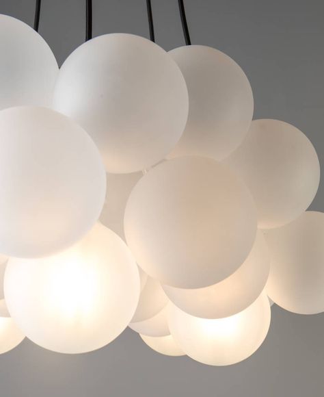 Bubble Light Chandelier, Orb Light, Bubble Chandelier, Cosmetology School, Bubble Lights, Statement Lighting, Glass Bauble, Chandelier Light, To Cast