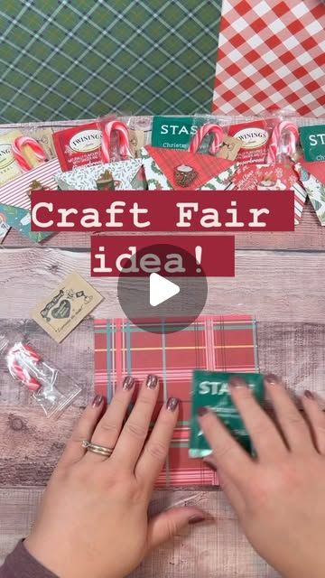 Christmas Craft Fair Ideas To Sell 2024, Christmas Stall Ideas Craft Fairs, Christmas Stall Ideas, Craft Fair Ideas To Sell, Craft Fair Table, Christmas Bazaar, Tea Favors, Holiday Tea, Christmas Craft Fair