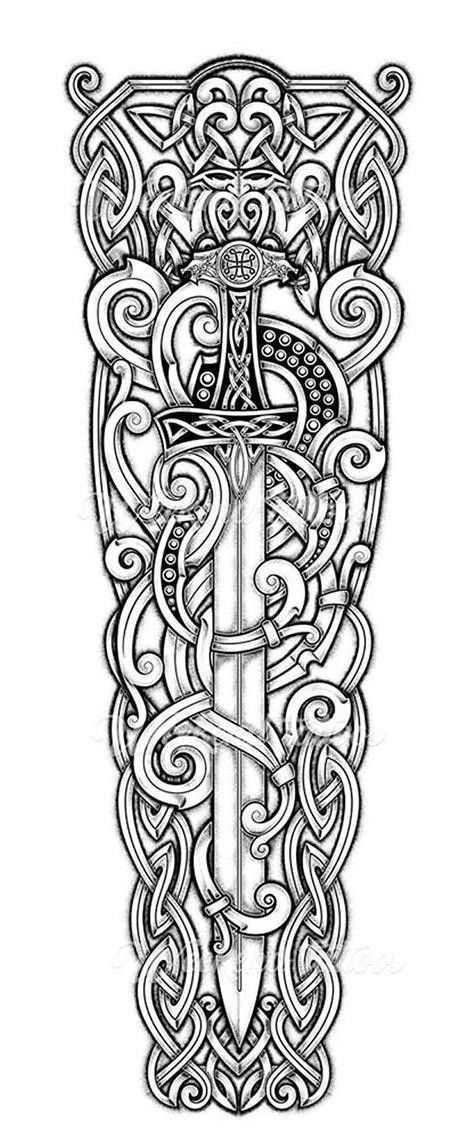 Scots Irish Tattoo, Celtic Warrior Tattoos, Celtic Sleeve Tattoos, Viking Tattoos For Men, Traditional Viking Tattoos, Viking Rune Tattoo, Viking Knotwork, Celtic Tattoos For Men, Viking Warrior Tattoos