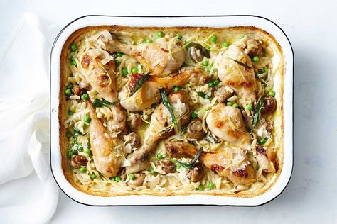 Everybody loves a good one-tray wonder! Recipe by Alison Adams from Taste.com.au. Drumstick Casserole, Chicken Tray Bake, Chicken Drumstick, Tray Bake Recipes, Chicken Drumstick Recipes, Drumstick Recipes, Tray Bake, One Pot Dinners, Tater Tots