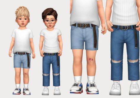 incheon belted jeans & shorts | casteru on Patreon Casteru Cc Sims 4, Boy Toddler Cc Sims 4, Sims 4 Toddler Cc Hair Boy Patreon, Boys Cc Sims 4, Boys Sims 4 Cc, Sims 4 Cc Toddler Hair Boy, Sims 4 Boy Toddler Cc, Sims 4 Toddler Boy Cc, Sims 4 Cc Children Clothing Boys Patreon