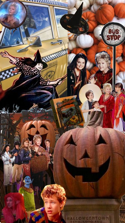 Phone Wallpaper Themes, Disney Channel Halloween, Halloween Town Movie, All Disney Characters, Autumn Phone Wallpaper, Disney Channel Movies, Witch Wallpaper, Retro Horror, Disney Live Action