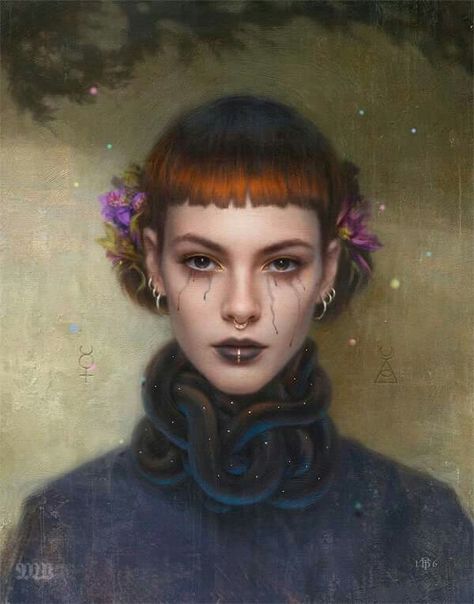 tom bagshaw Tom Bagshaw, Weeping Woman, L'art Du Portrait, Flowers In Her Hair, Art Website, Pics Art, Caricatures, Character Portraits, Painting Style